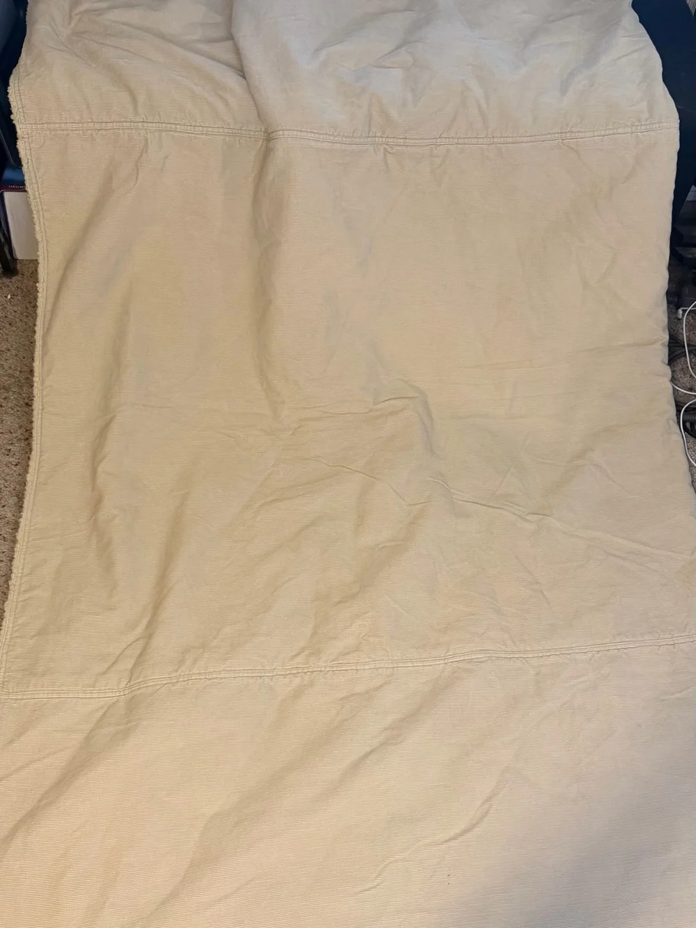 Pottery Barn Teen Corduroy Sherpa lined comforter , heavy duty for cold nights
